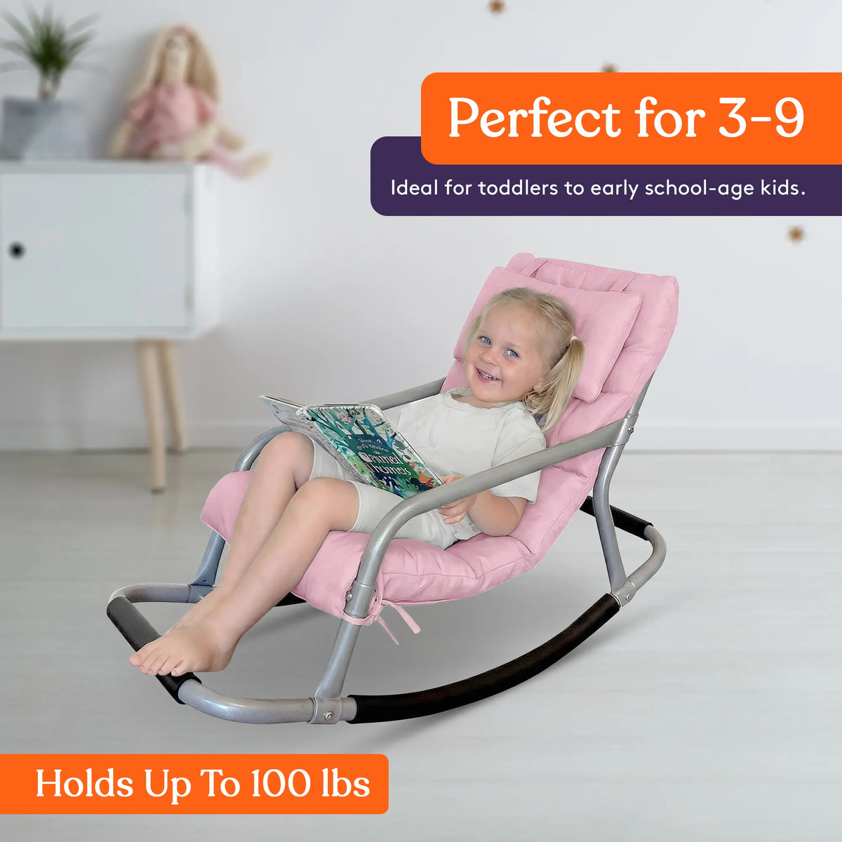 Sensory Rocking Chair for Kids – Soft & Comfortable Rocker for Play, Reading & Relaxing